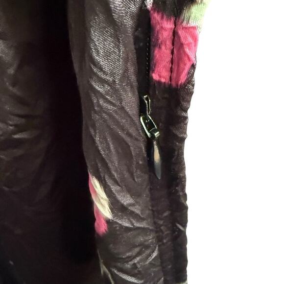 Ganni Crinkled Satin Minidress V-neck Romanticgoth Puff Sleeves Sz 36 Whimsigoth - Picture 4 of 12